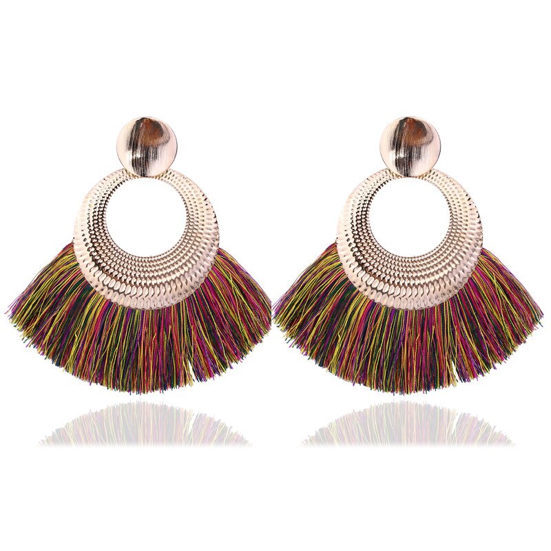 LATS 2020 Long Tassel Earrings for Women Big Fashion Statement Dangle Earring Bohemian Fringe Vintage Earring