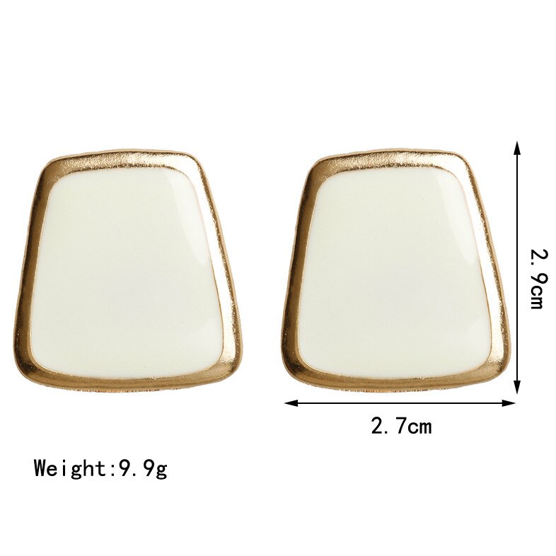 5Colors Black/White Enamel Korean Stud Earrings For Women 2019 Fashion Jewlery Simple Female Earring Oorbellen Aretes De Mujer