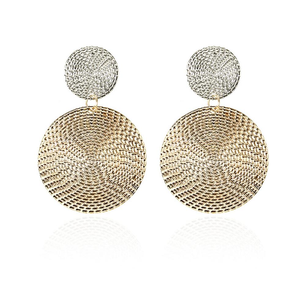 2020 NEW Gold Metal Long Circle Pendant Earings Tassel Earrings for Women Fashion Jewelry Statement Geometric Voor Vrouwen