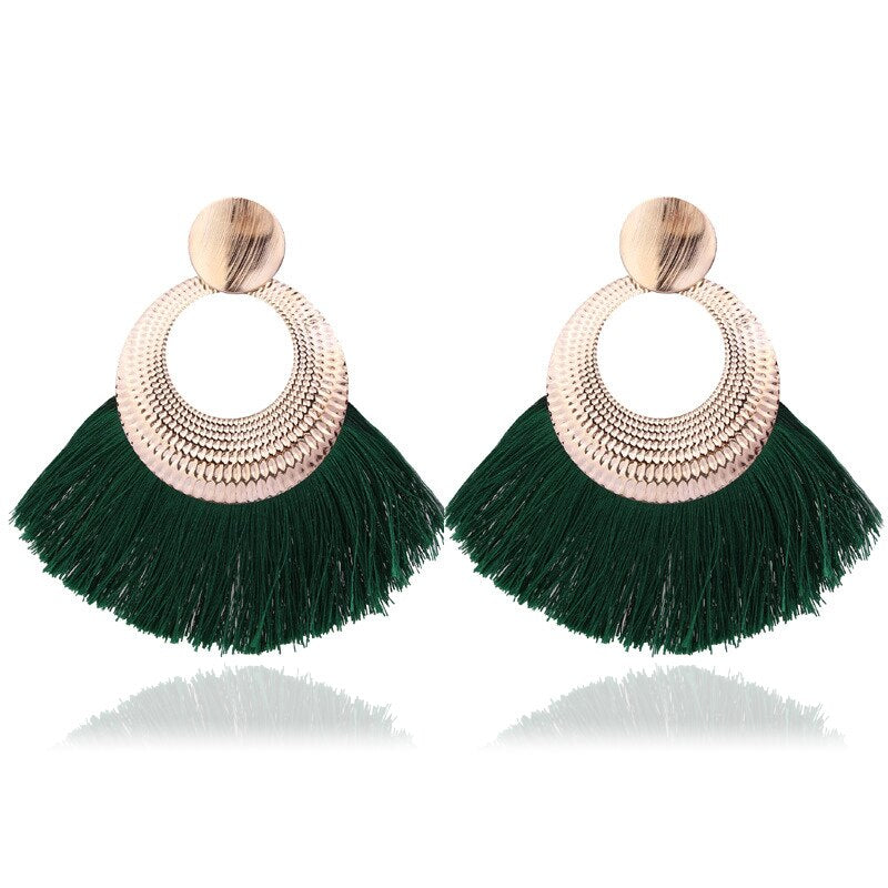 LATS 2020 Long Tassel Earrings for Women Big Fashion Statement Dangle Earring Bohemian Fringe Vintage Earring