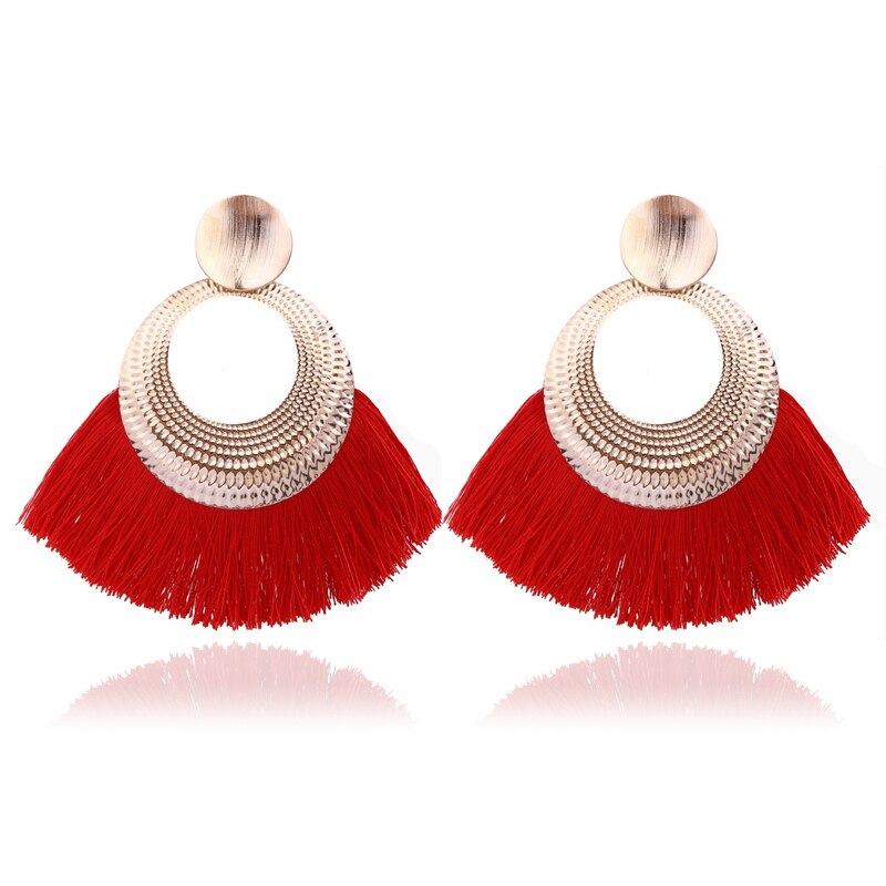 LATS 2020 Long Tassel Earrings for Women Big Fashion Statement Dangle Earring Bohemian Fringe Vintage Earring