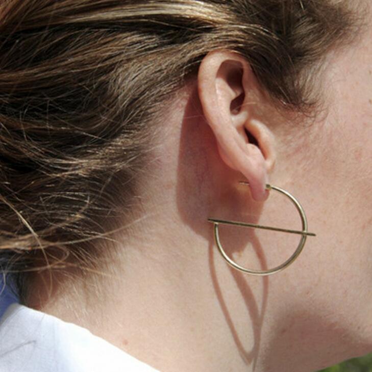 2020 NEW Gold Metal Long Circle Pendant Earings Tassel Earrings for Women Fashion Jewelry Statement Geometric Voor Vrouwen