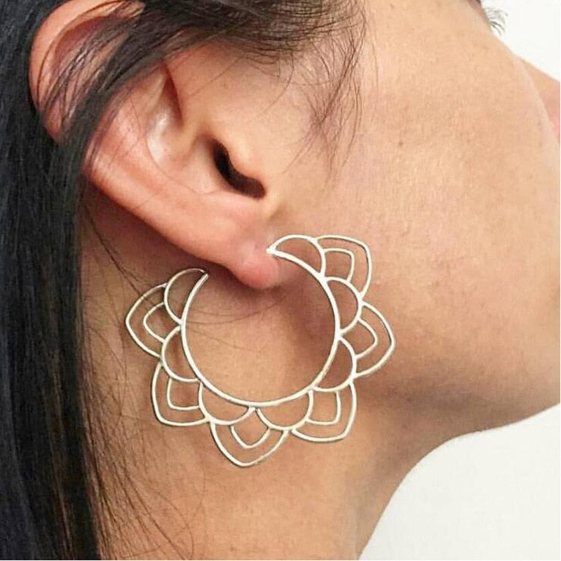 2020 NEW Gold Metal Long Circle Pendant Earings Tassel Earrings for Women Fashion Jewelry Statement Geometric Voor Vrouwen