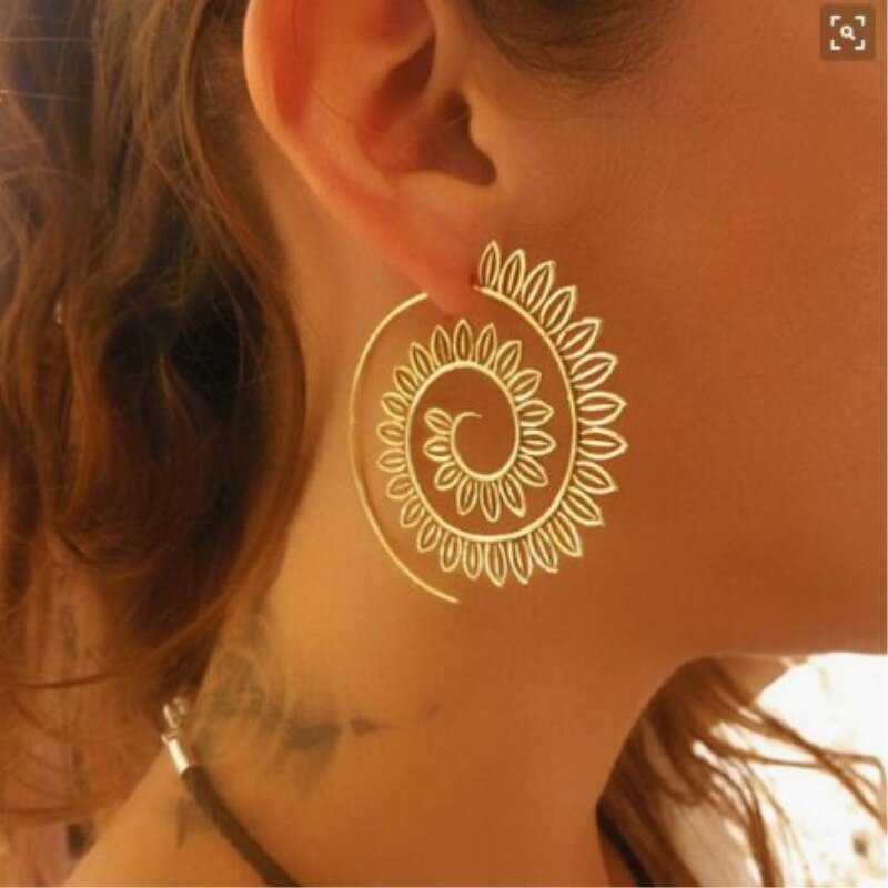 2020 NEW Gold Metal Long Circle Pendant Earings Tassel Earrings for Women Fashion Jewelry Statement Geometric Voor Vrouwen