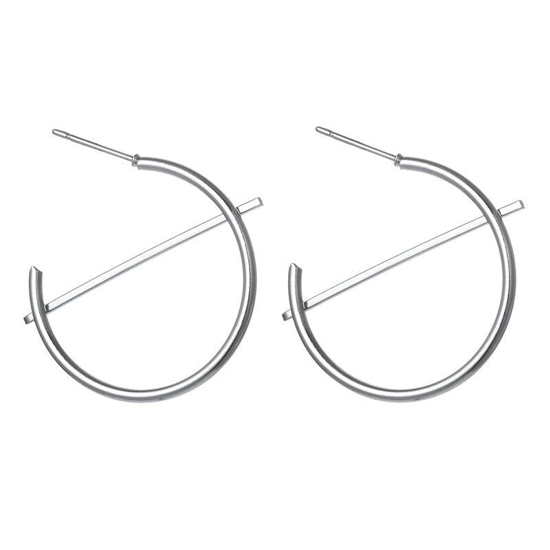 2020 NEW Gold Metal Long Circle Pendant Earings Tassel Earrings for Women Fashion Jewelry Statement Geometric Voor Vrouwen