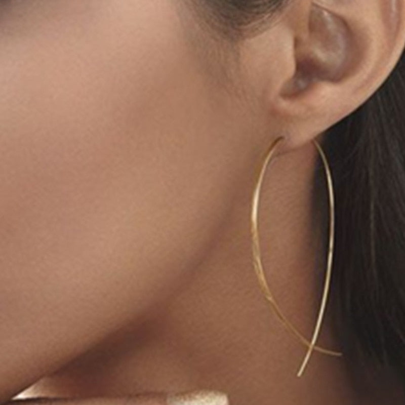 2020 NEW Gold Metal Long Circle Pendant Earings Tassel Earrings for Women Fashion Jewelry Statement Geometric Voor Vrouwen