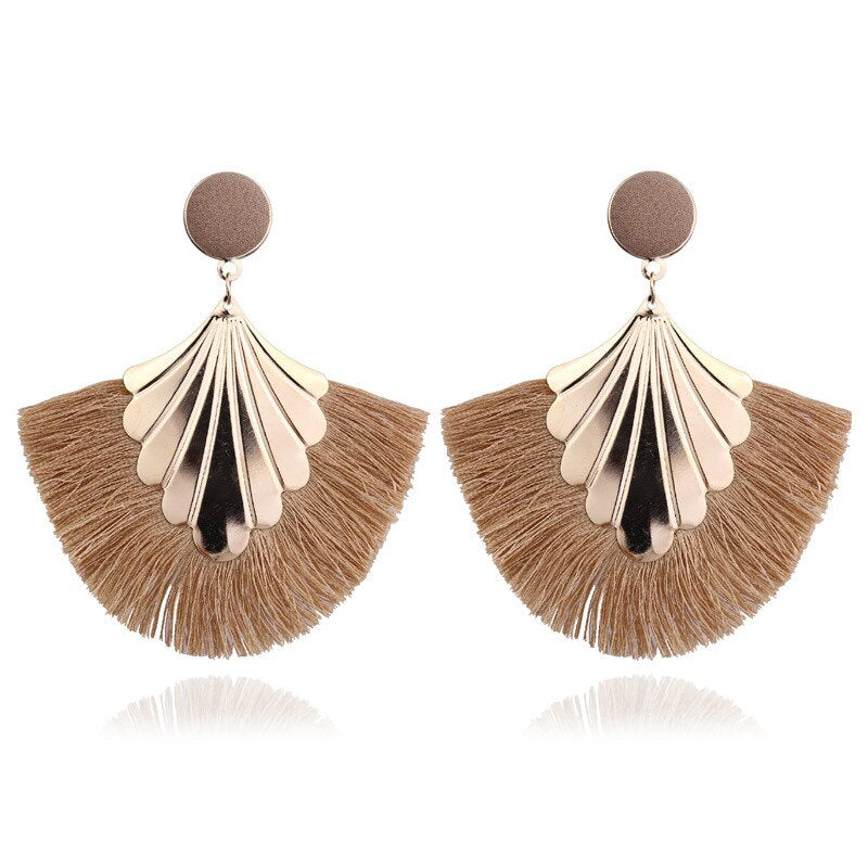 LATS 2020 Long Tassel Earrings for Women Big Fashion Statement Dangle Earring Bohemian Fringe Vintage Earring