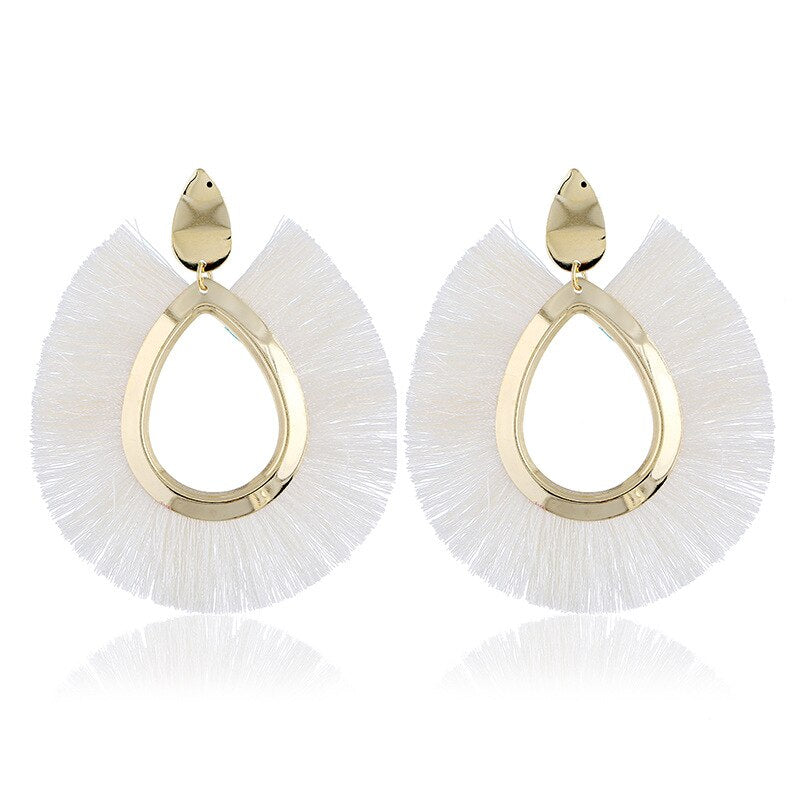 LATS 2020 Long Tassel Earrings for Women Big Fashion Statement Dangle Earring Bohemian Fringe Vintage Earring