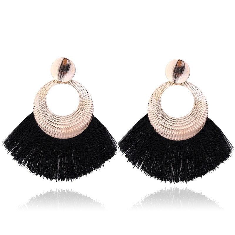 LATS 2020 Long Tassel Earrings for Women Big Fashion Statement Dangle Earring Bohemian Fringe Vintage Earring
