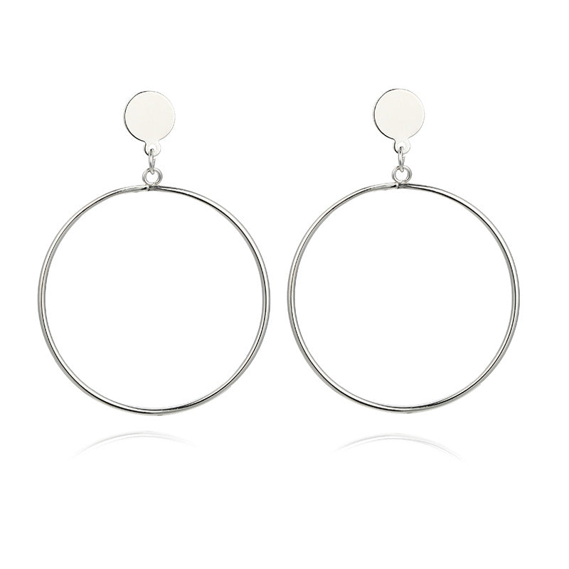 2020 NEW Gold Metal Long Circle Pendant Earings Tassel Earrings for Women Fashion Jewelry Statement Geometric Voor Vrouwen