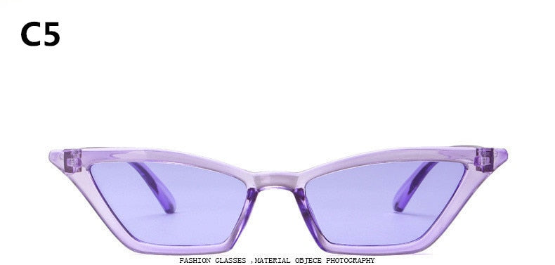 14 colors brand design new European American cat eye glasses sunglasses ladies retro sunglasses transparent box colorful glasses