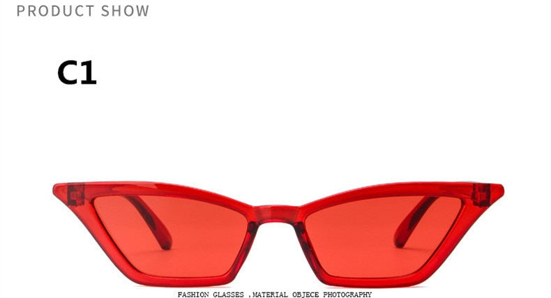 14 colors brand design new European American cat eye glasses sunglasses ladies retro sunglasses transparent box colorful glasses