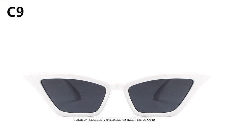 14 colors brand design new European American cat eye glasses sunglasses ladies retro sunglasses transparent box colorful glasses