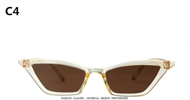 14 colors brand design new European American cat eye glasses sunglasses ladies retro sunglasses transparent box colorful glasses