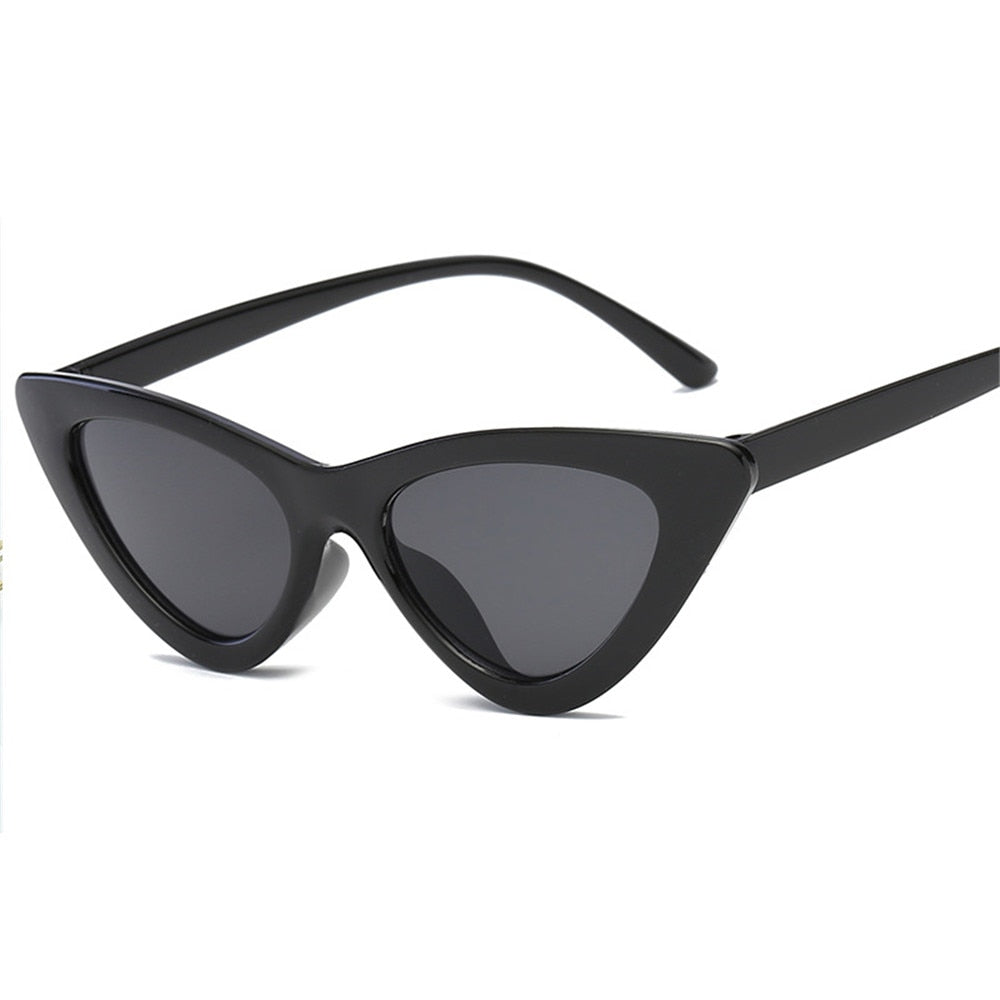 2020 fashion sunglasses woman brand Designer vintage retro triangular cat eye glasses oculos De Sol Transparent ocean uv400