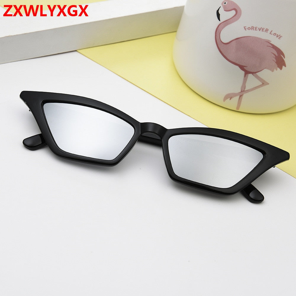 14 colors brand design new European American cat eye glasses sunglasses ladies retro sunglasses transparent box colorful glasses