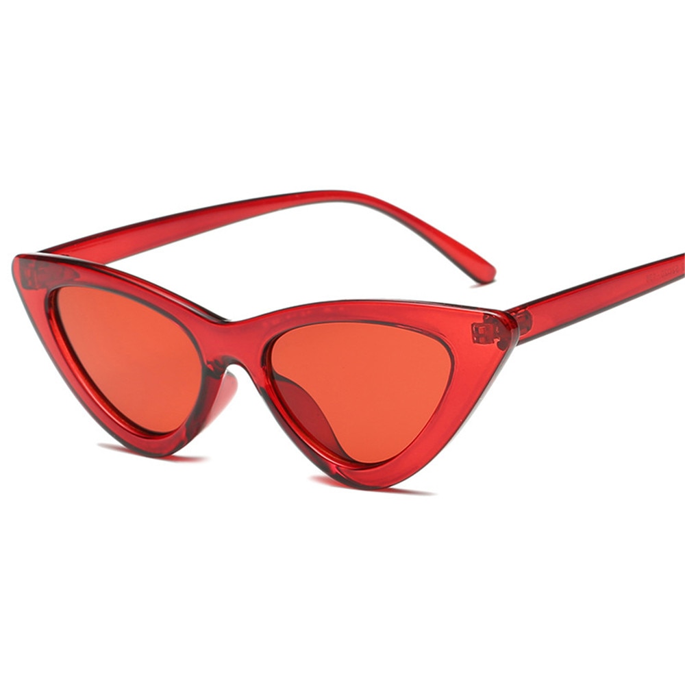 2020 fashion sunglasses woman brand Designer vintage retro triangular cat eye glasses oculos De Sol Transparent ocean uv400