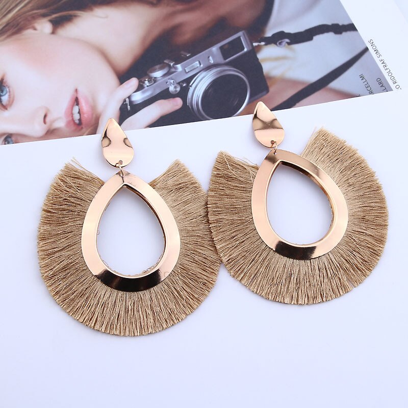LATS 2020 Long Tassel Earrings for Women Big Fashion Statement Dangle Earring Bohemian Fringe Vintage Earring