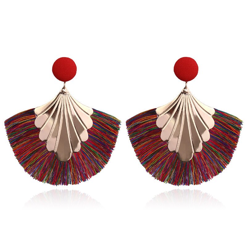 LATS 2020 Long Tassel Earrings for Women Big Fashion Statement Dangle Earring Bohemian Fringe Vintage Earring