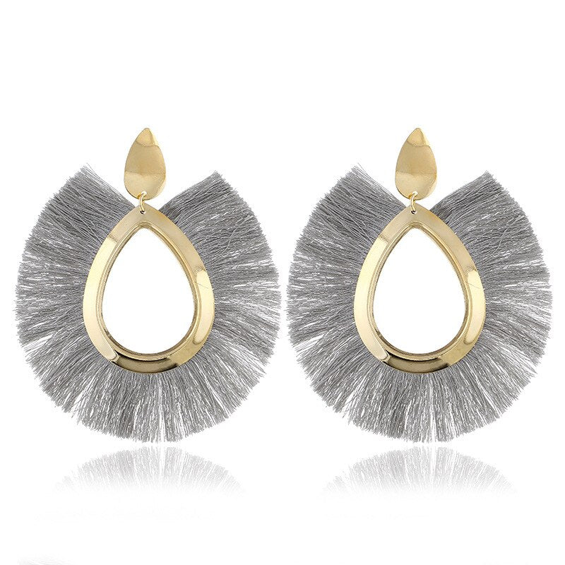 LATS 2020 Long Tassel Earrings for Women Big Fashion Statement Dangle Earring Bohemian Fringe Vintage Earring