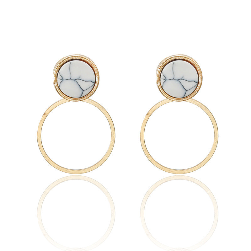 2020 NEW Gold Metal Long Circle Pendant Earings Tassel Earrings for Women Fashion Jewelry Statement Geometric Voor Vrouwen