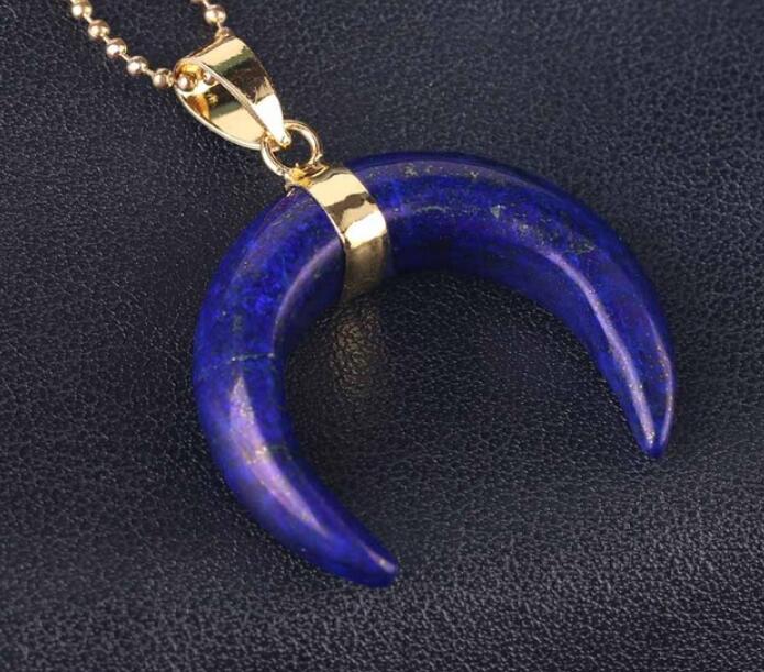 Natural marble
s Crescent Moon Necklaces Pendants Purple Crystal rosy color Quartz White marble
Gold Color Reiki young lady
Jewelry
