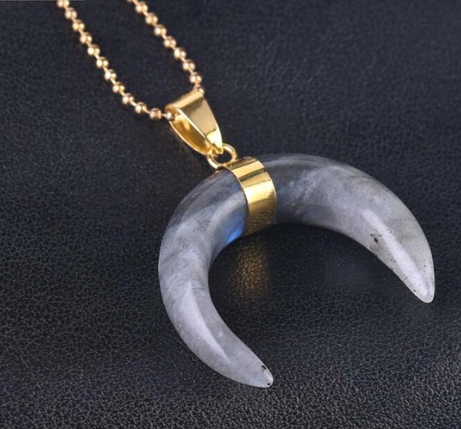 Natural marble
s Crescent Moon Necklaces Pendants Purple Crystal rosy color Quartz White marble
Gold Color Reiki young lady
Jewelry