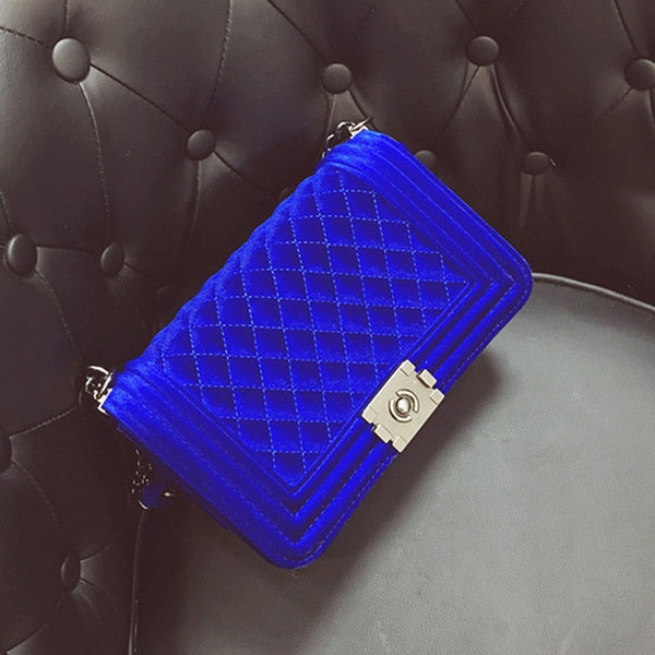 Croyance Fashion Ladies Velour Bag Women Messenger Handbag Shoulder Chain Female Bag Velvet Crossbody Luxury Designer New Purse