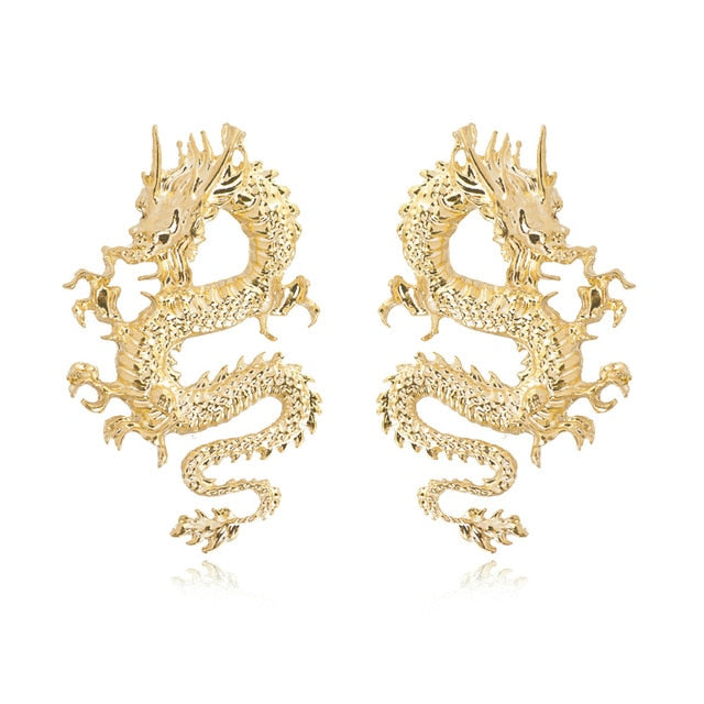 Female popular earring dragon high-grade metal personality pendant unique design temperament jewelry party gift jewelry