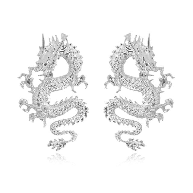 Female popular earring dragon high-grade metal personality pendant unique design temperament jewelry party gift jewelry