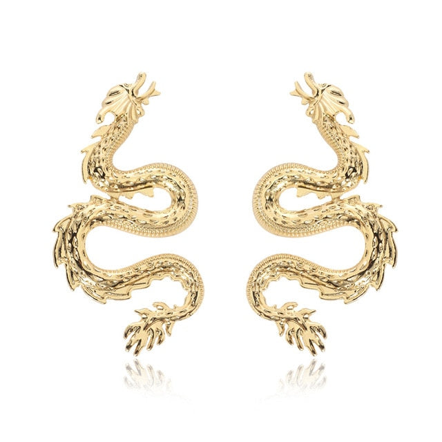 Female popular earring dragon high-grade metal personality pendant unique design temperament jewelry party gift jewelry
