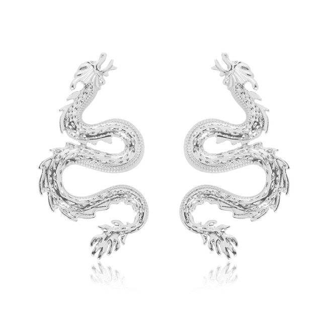 Female popular earring dragon high-grade metal personality pendant unique design temperament jewelry party gift jewelry