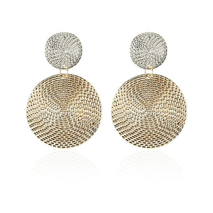 2020 NEW Gold Metal Long Circle Pendant Earings Tassel Earrings for Women  Fashion Jewelry Statement Geometric Voor Vrouwen