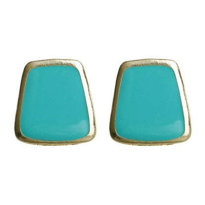 5Colors Black/White Enamel Korean Stud Earrings For Women 2019 Fashion Jewlery Simple Female Earring Oorbellen Aretes De Mujer