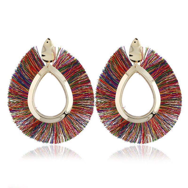 LATS 2020 Long Tassel Earrings for Women Big Fashion Statement Dangle Earring Bohemian Fringe Vintage Earring