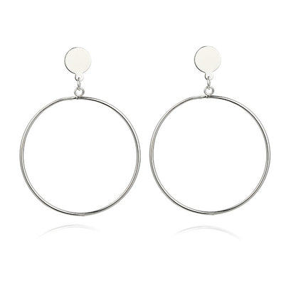 2020 NEW Gold Metal Long Circle Pendant Earings Tassel Earrings for Women  Fashion Jewelry Statement Geometric Voor Vrouwen