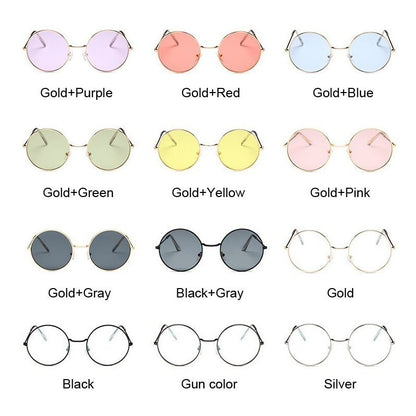 2019 Retro Round Pink Sunglasses Women Brand Designer Sun Glasses For Women Alloy Mirror Female Oculos De Sol Black