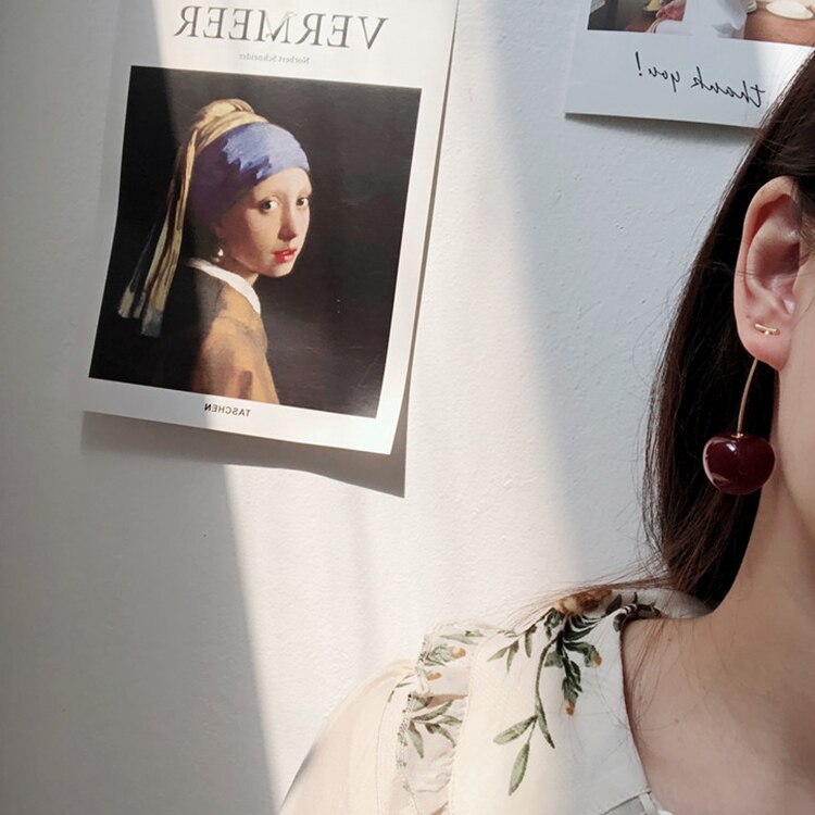 Cherry Shaped Drop Earrings