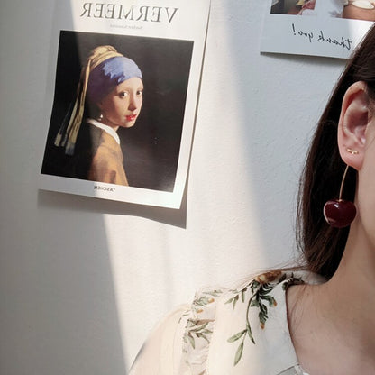 Cherry Shaped Drop Earrings