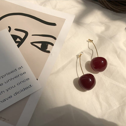 Cherry Shaped Drop Earrings