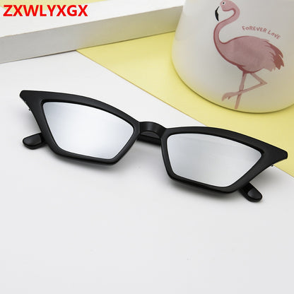 14 colors brand design new European American cat eye glasses sunglasses ladies retro sunglasses transparent box colorful glasses