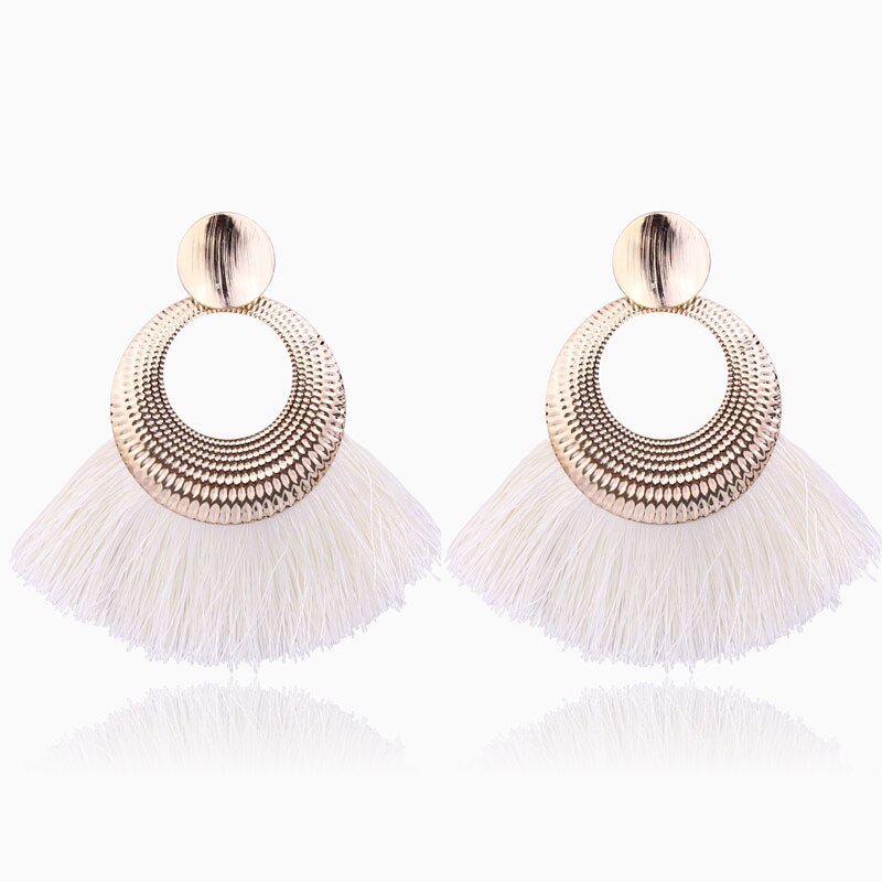 LATS 2020 Long Tassel Earrings for Women Big Fashion Statement Dangle Earring Bohemian Fringe Vintage Earring