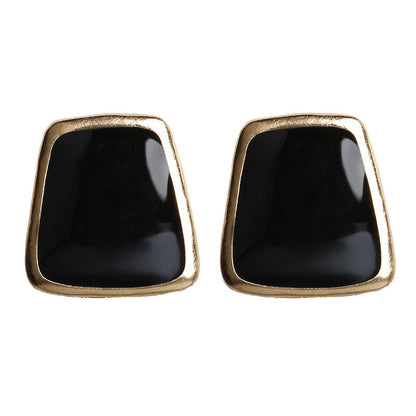 5Colors Black/White Enamel Korean Stud Earrings For Women 2019 Fashion Jewlery Simple Female Earring Oorbellen Aretes De Mujer