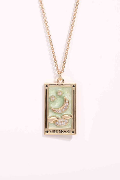 Tarot Card Pendant Stainless Steel Necklace