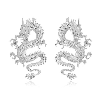 Female popular earring dragon high-grade metal personality pendant unique design temperament jewelry party gift jewelry